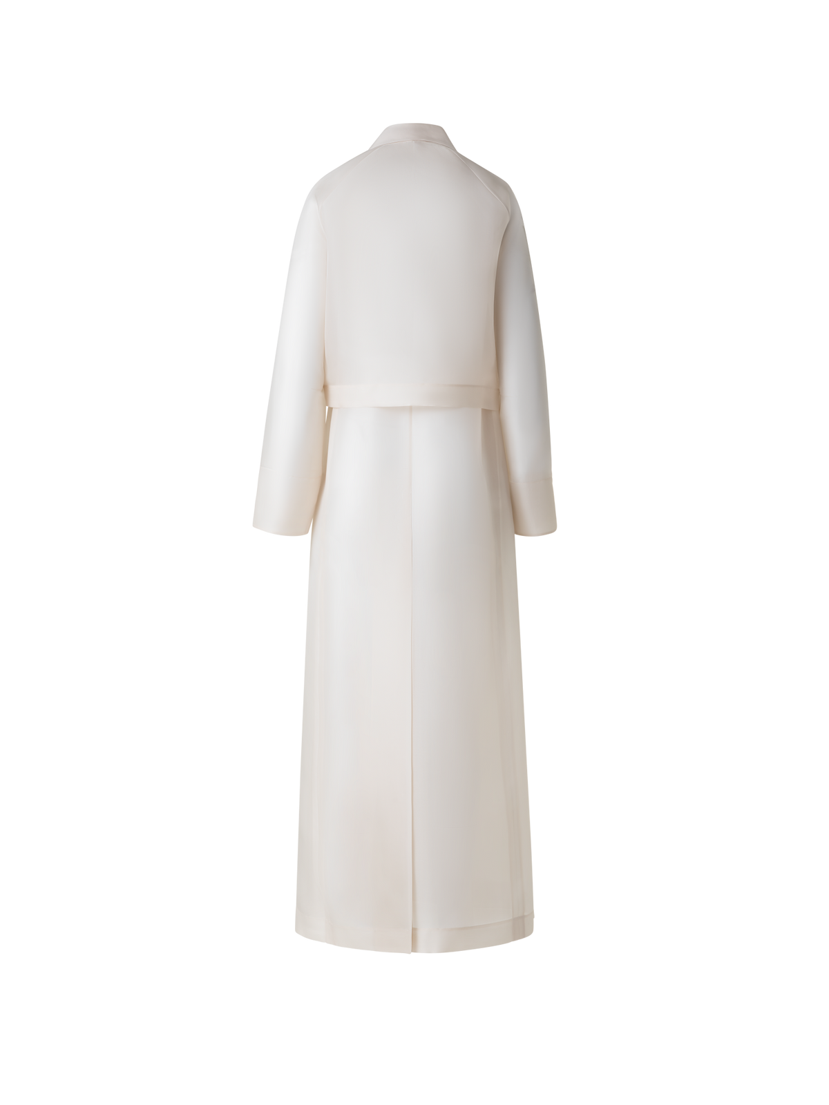 Designer Duo Coat - Vest and Bolero in Silk Organza - neutral - ecru - white