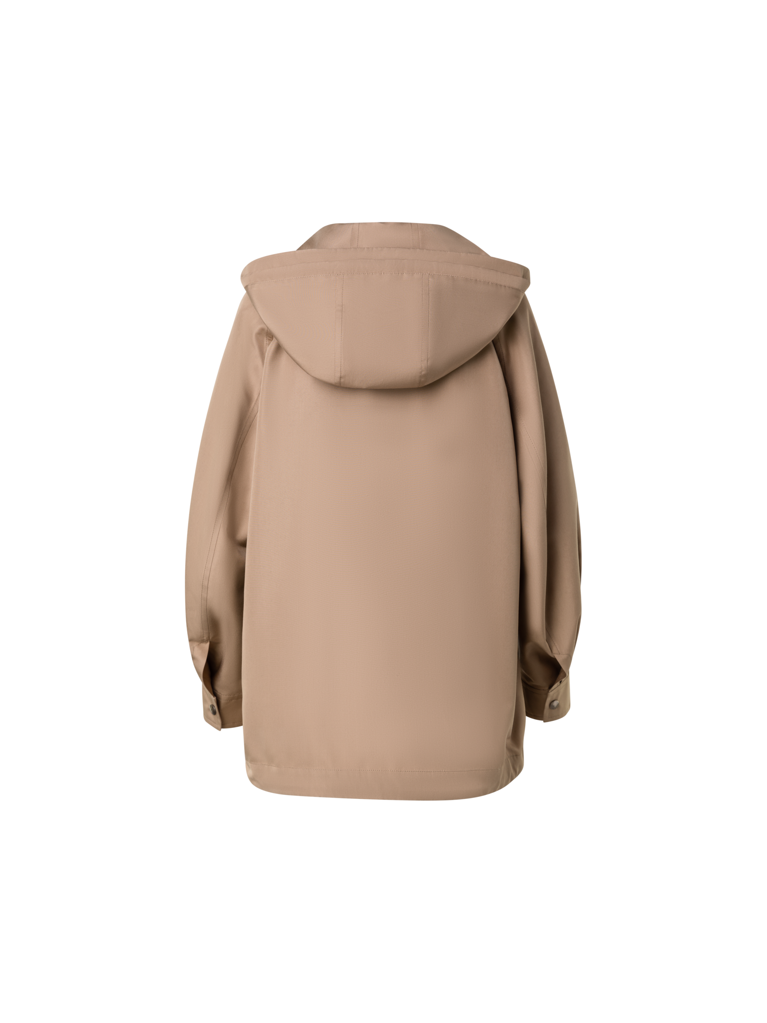 Designer Water Repellent Parka in 100% Mulberry Silk - brown