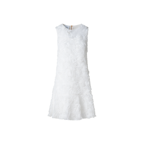 Cocktail Dress with 3D Carnation Embroidery