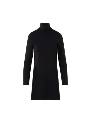 Designer Cashmere Silk Milano Knit Tunic - black - neutral