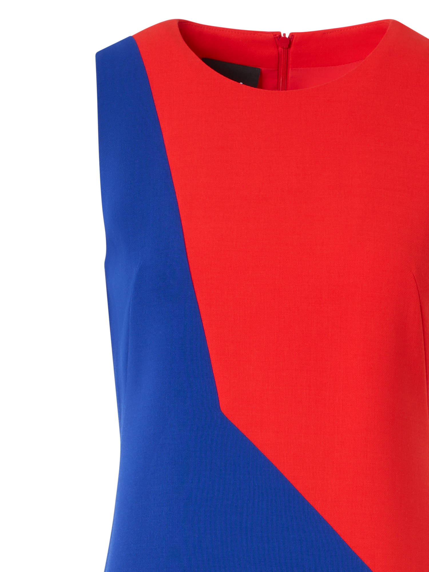 Designer Midi Sheath Dress with Polygon Patchwork - multicolor