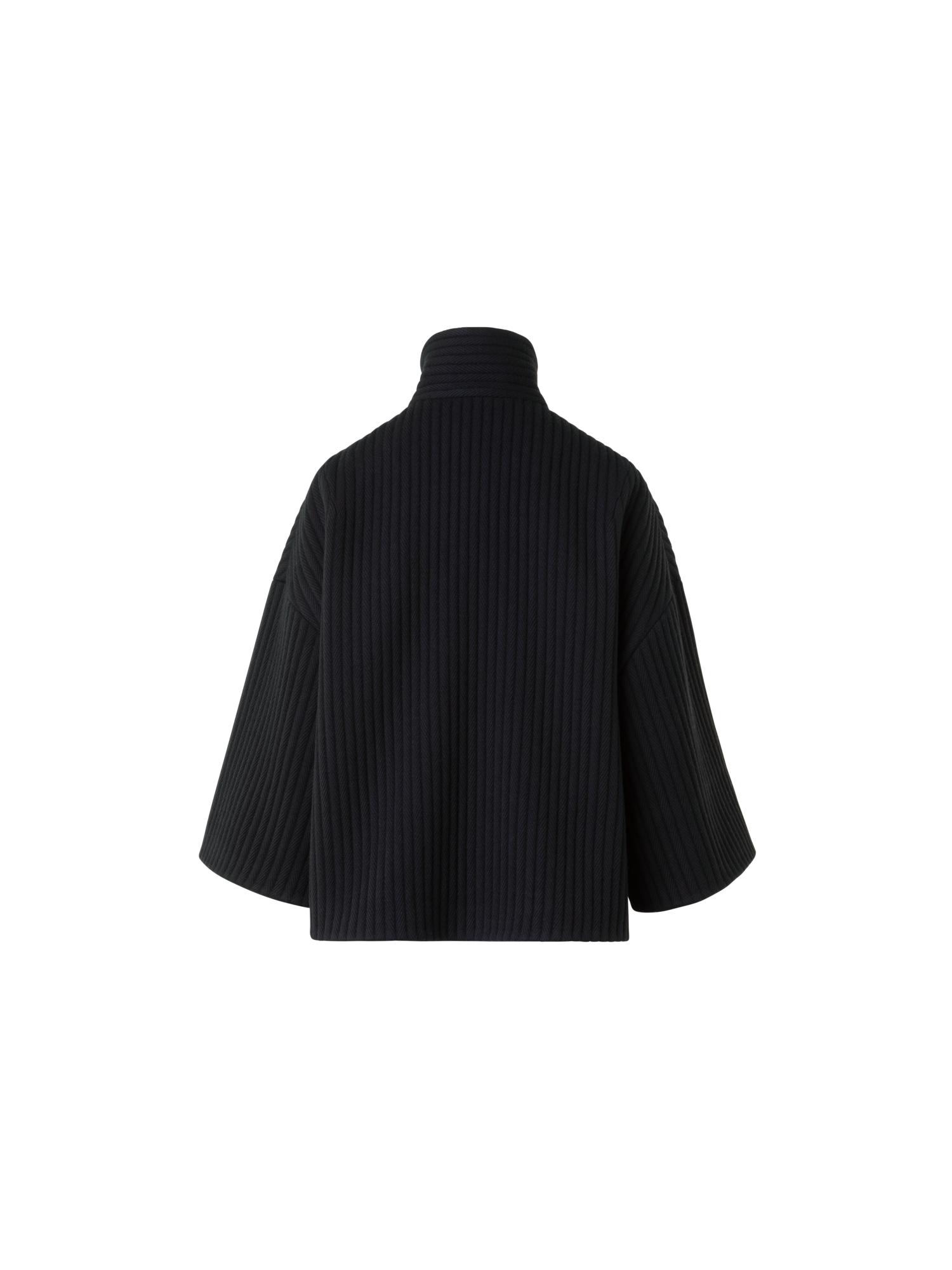 Designer Boxy Structured Corduroy Wool Cashmere Jacket - black - neutral