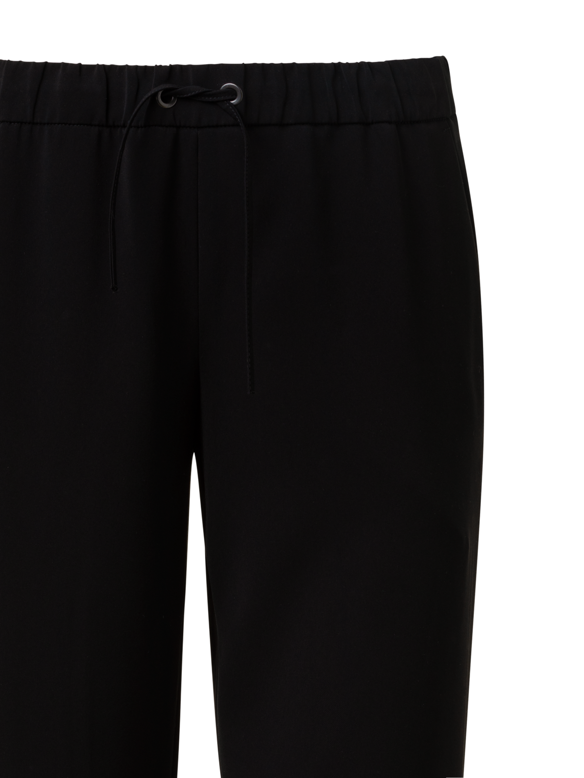 Designer Tapered Signature Lasercut Crêpe Jogger Pants - black