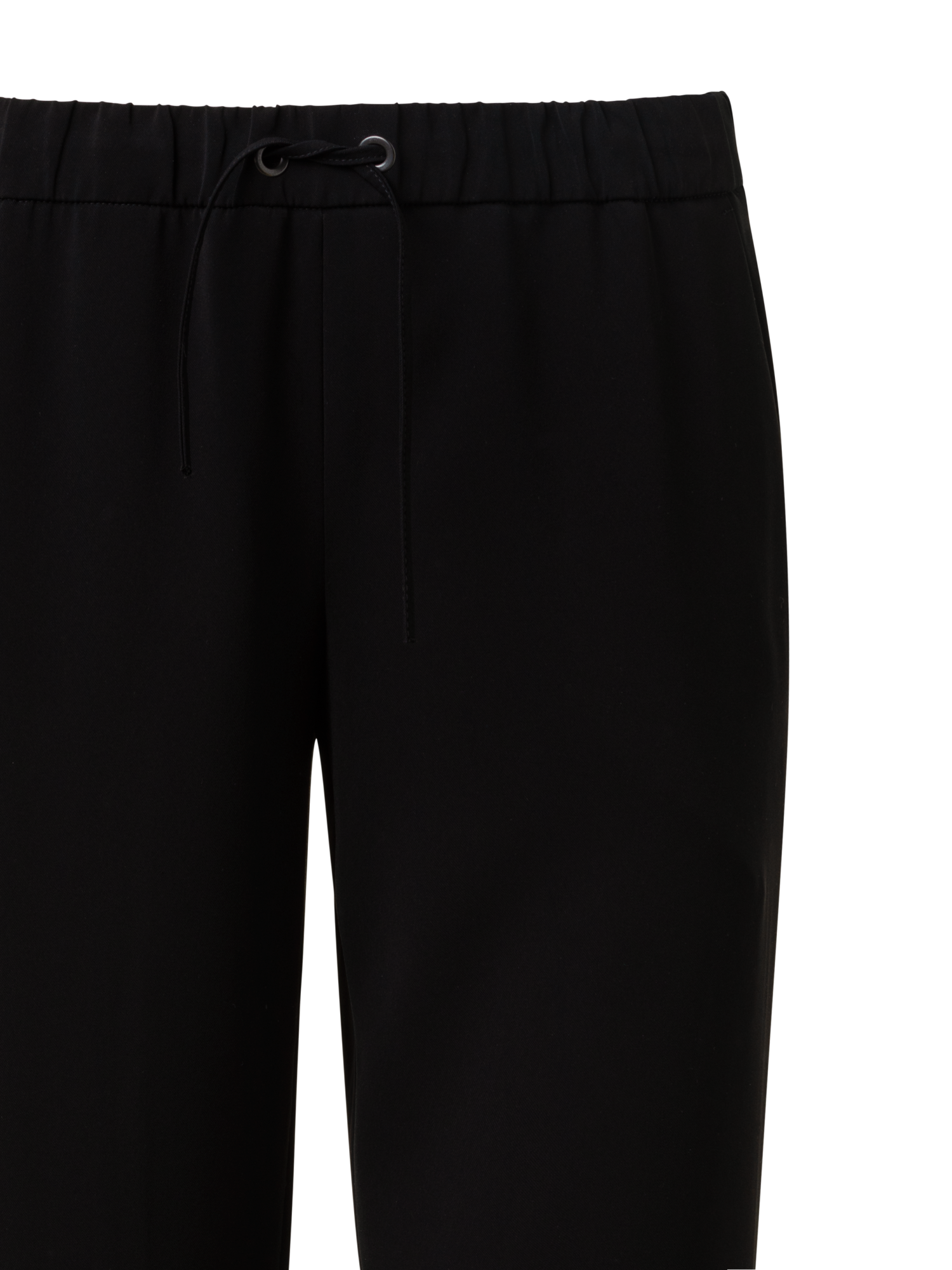 Designer Tapered Signature Lasercut Crêpe Jogger Pants - black