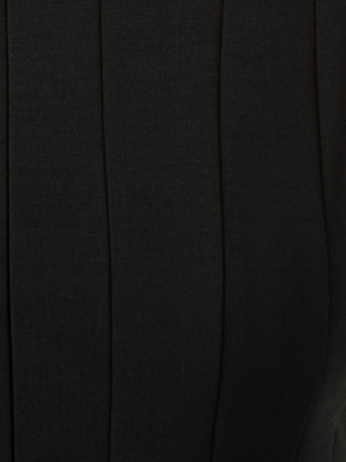 Designer Wool Double-Face Dress with Skaters Pleats - black