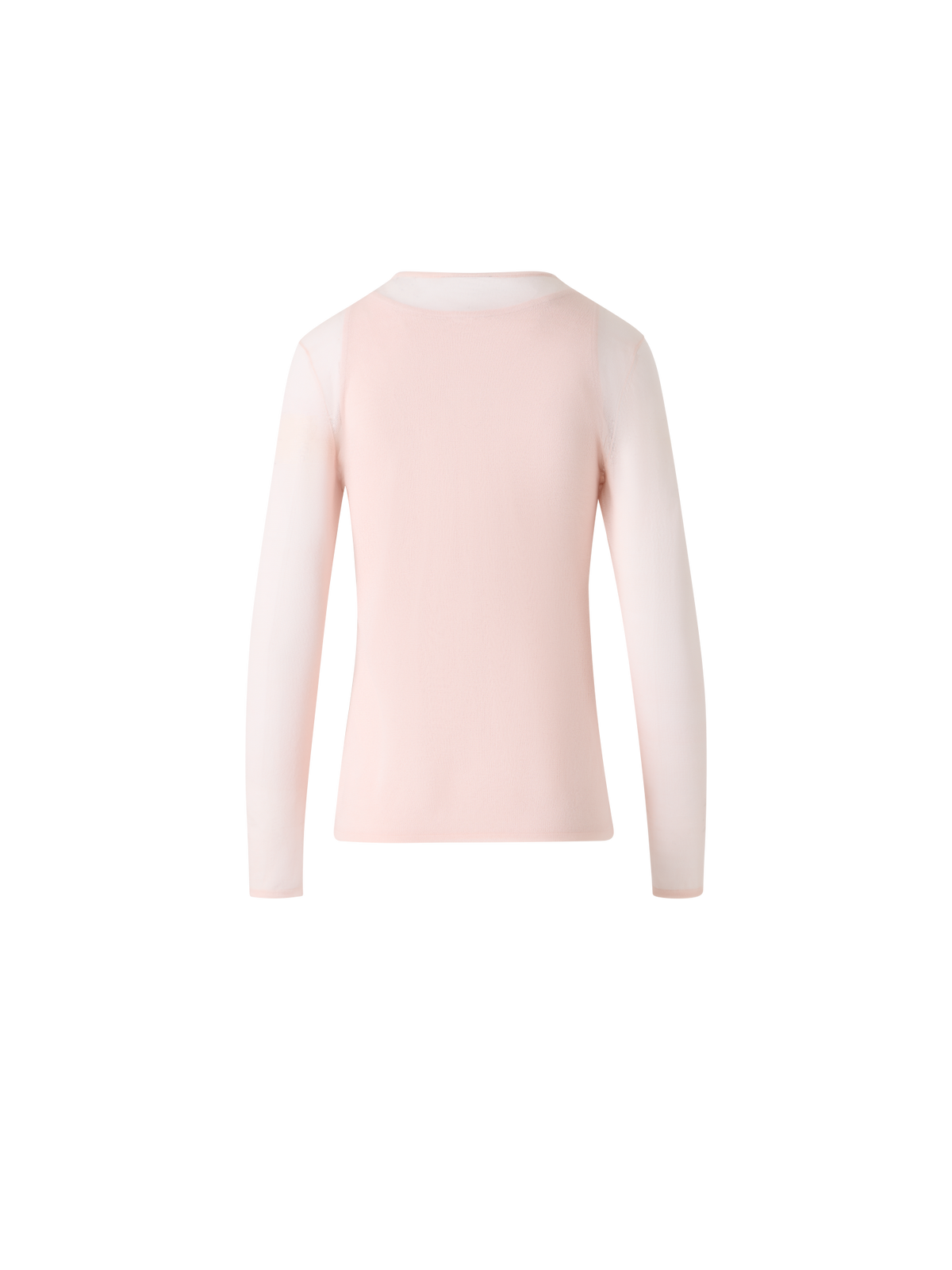 Designer Sheer Silk Sweater with Slip Top - pastel - pink