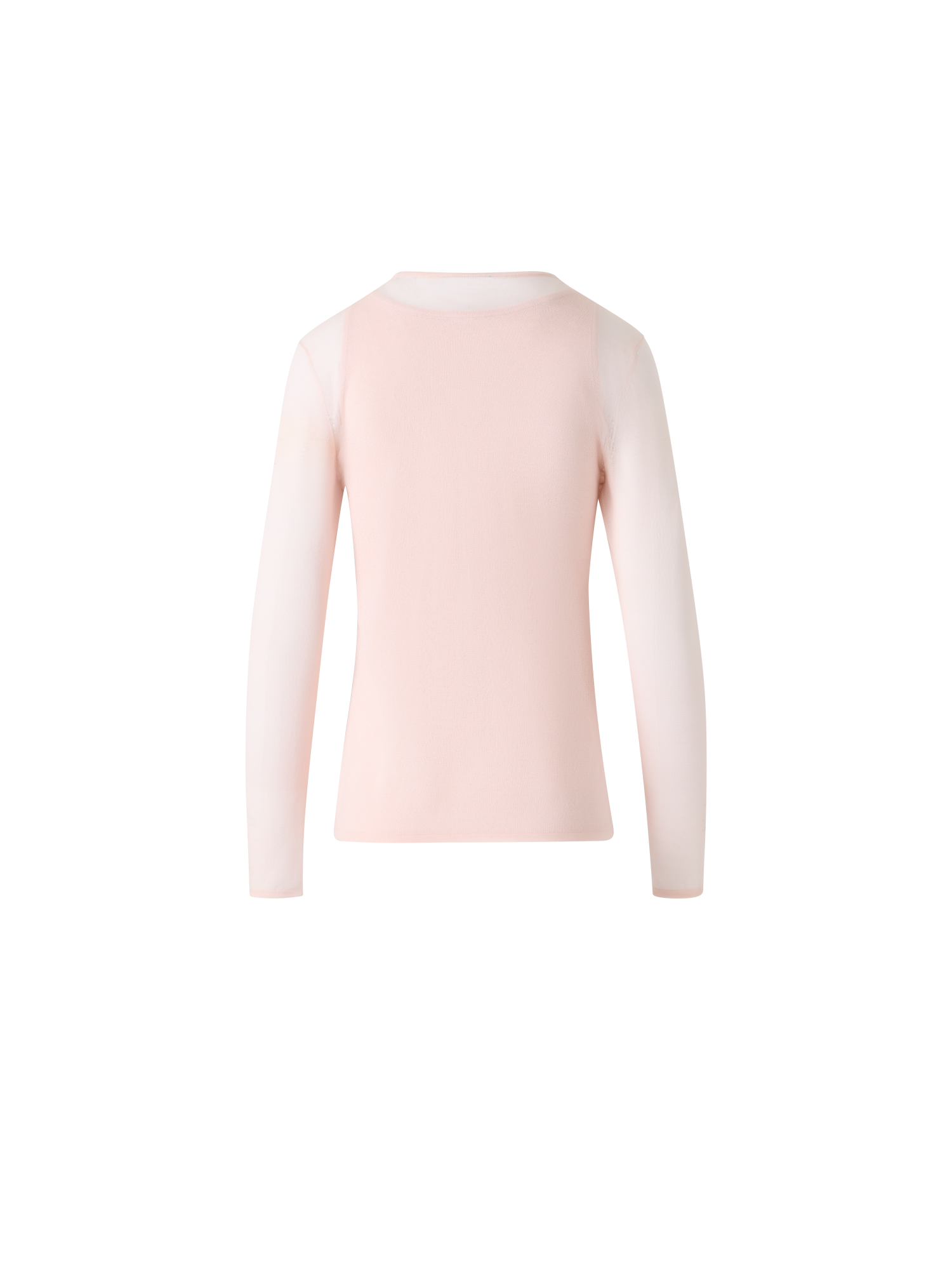 Designer Sheer Silk Sweater with Slip Top - pastel - pink