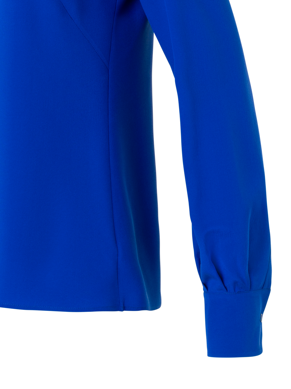 Designer Silk Crêpe Shirt Blouse - blue