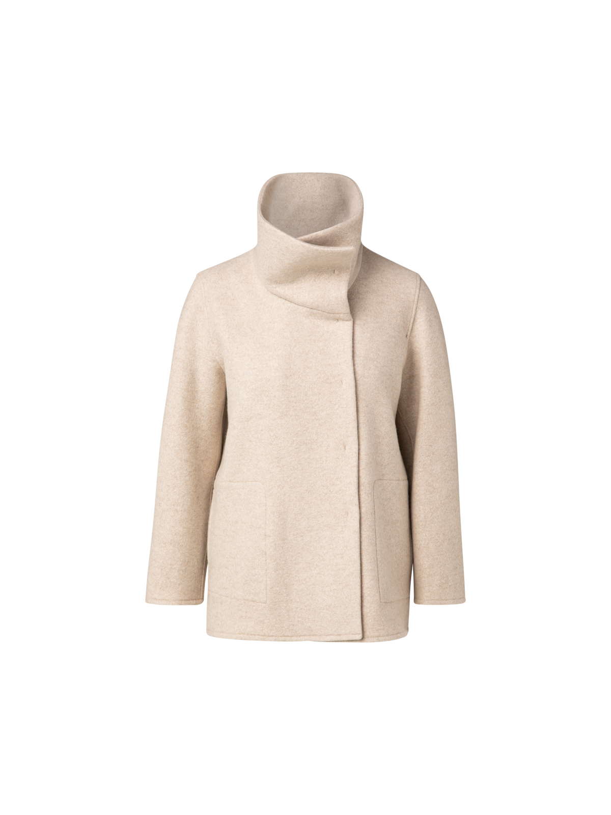 Designer Elize Cashmere Jersey Oversized Jacket - beige