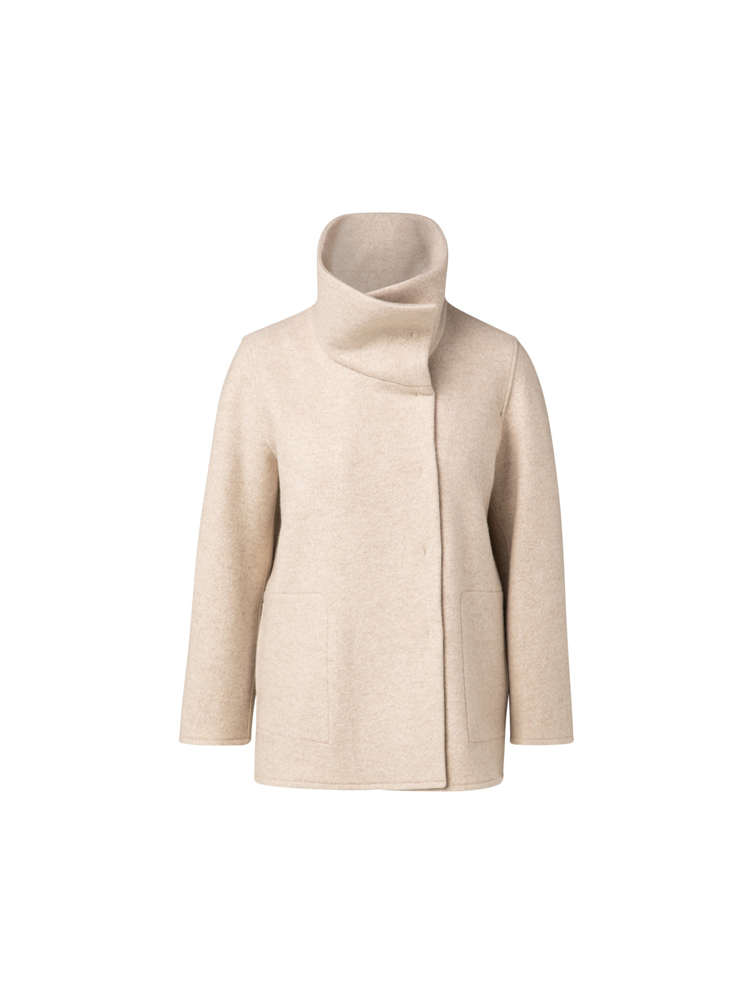 Designer Elize Cashmere Jersey Oversized Jacket - beige