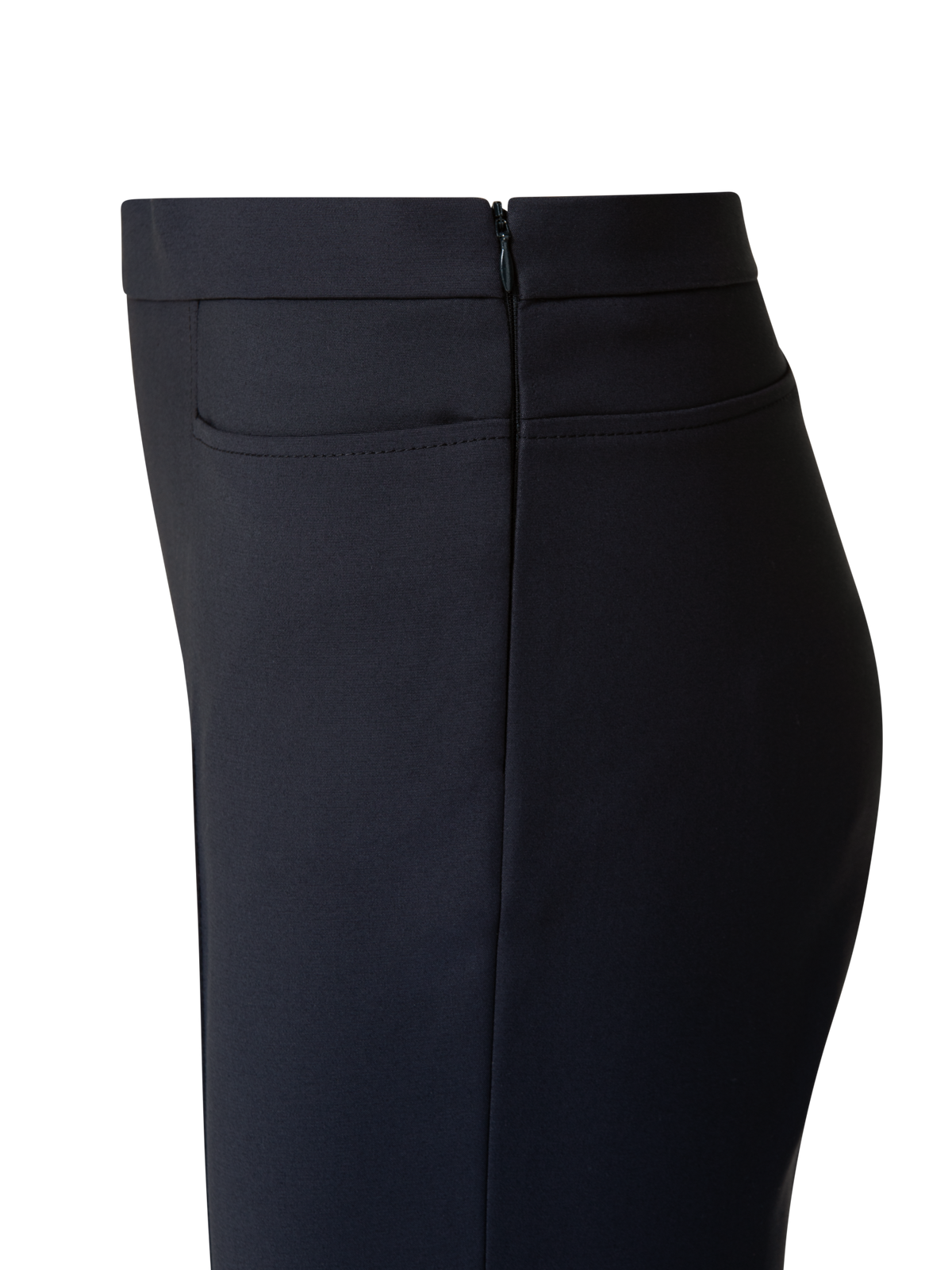 Designer Slim Ankle-Length Cotton Techno Stretch Pants - navy - blue