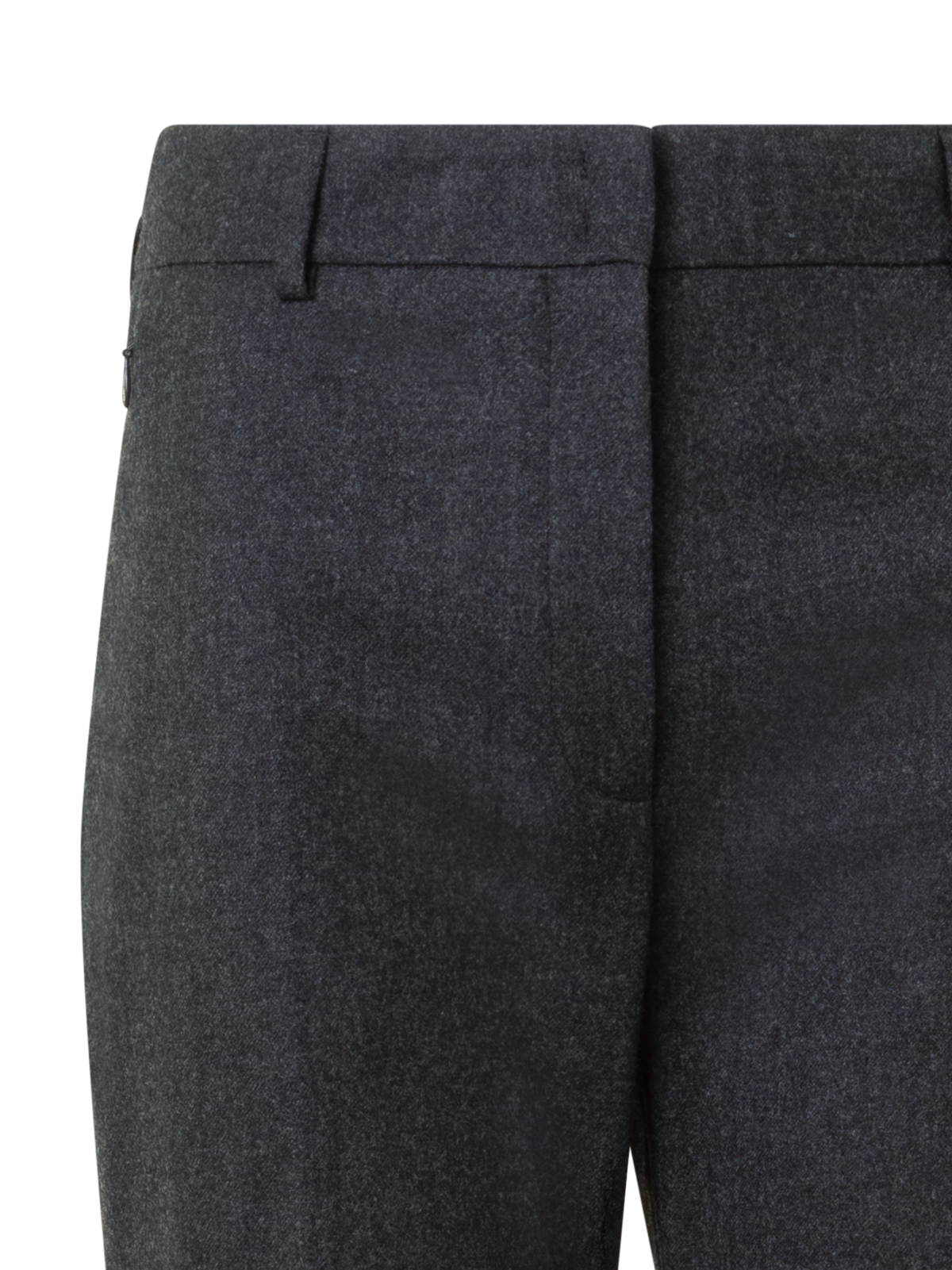 Designer Bootcut Pants in Wool Stretch Flannel - grey