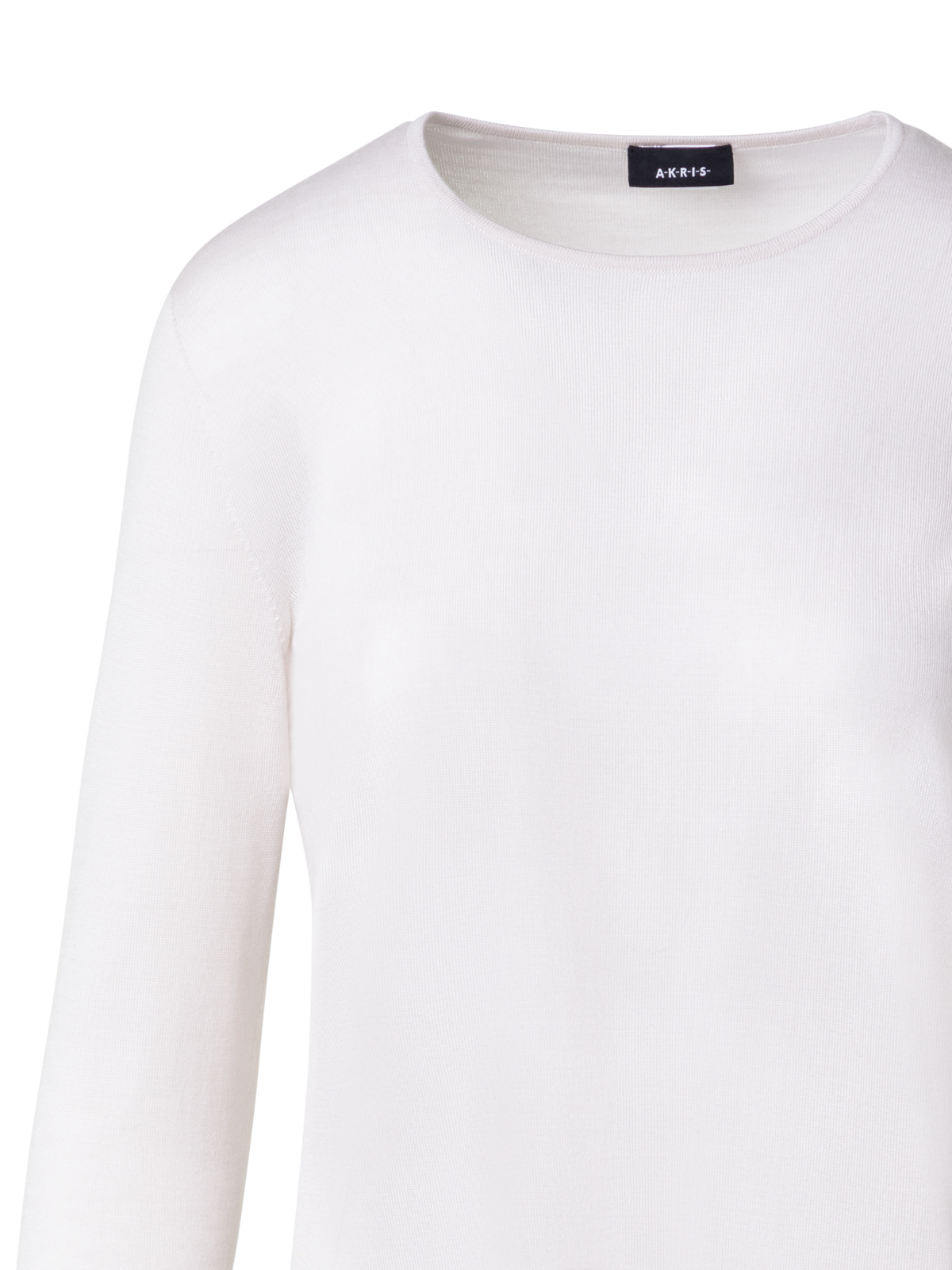 Designer Seamless Cashmere Silk Knit Sweater - ecru - beige - white