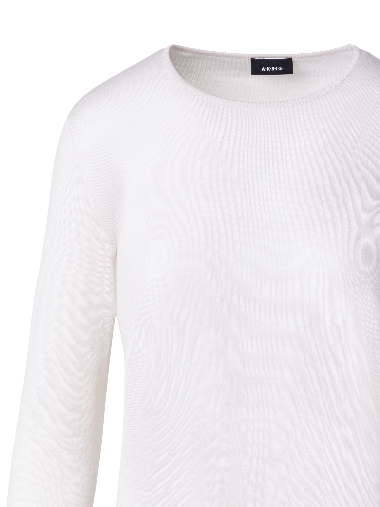 Designer Seamless Cashmere Silk Knit Sweater - ecru - beige - white
