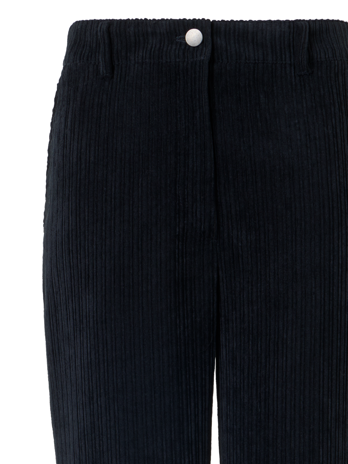 Designer Bootcut Pants in Washed Techno Corduroy - navy