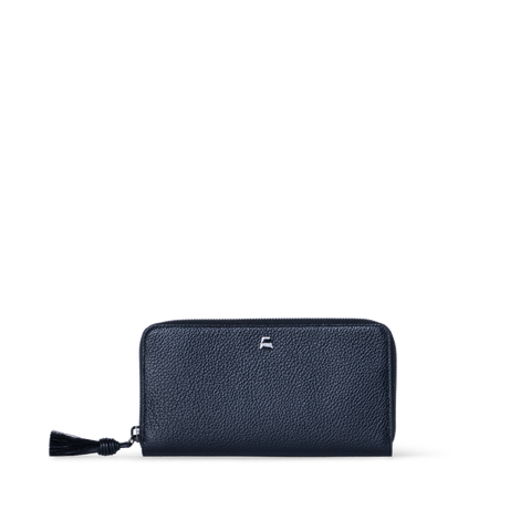 Long Zip Around Wallet in Leather