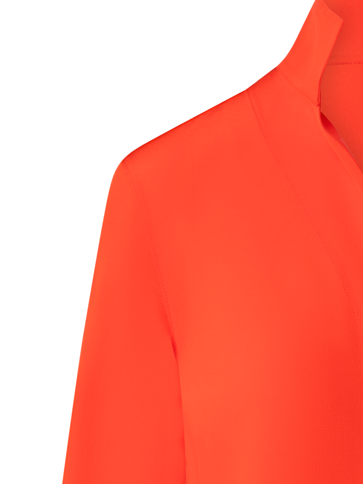 Designer Mock Neck Silk Blouse - red