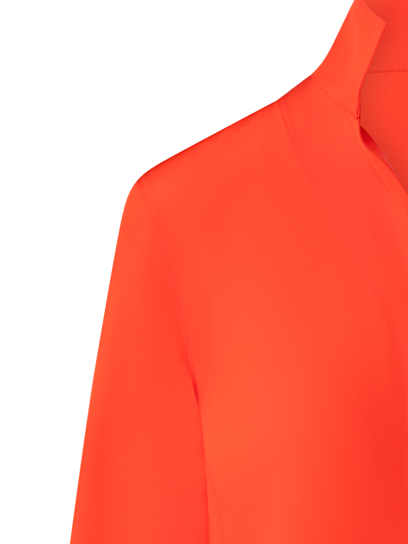 Designer Mock Neck Silk Blouse - red