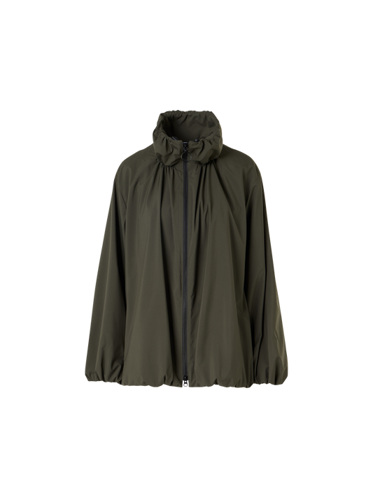 Designer Water-Repellent Parachute-Taffeta Short Parka - green