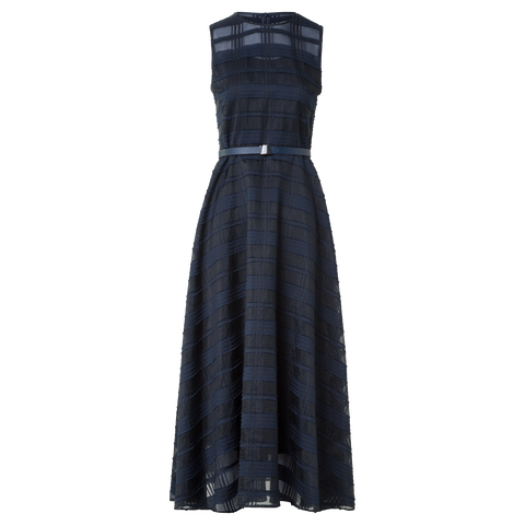 Plaid Fit and Flare Midi Dress