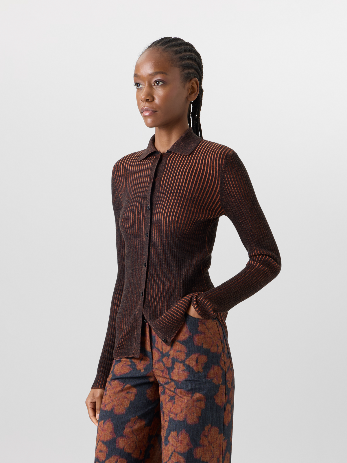 Designer Long-Sleeve Merino Wool Knit Sweater - multicolor #editorial