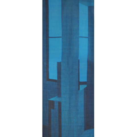 Scarf in Cashmere and Silk with Window Print