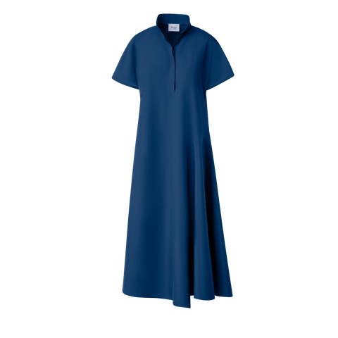 Midi Shirt Dress with Asymmetrical Hem