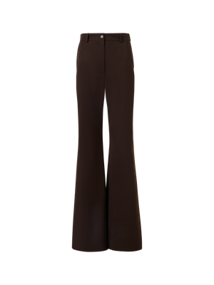 Designer Celia Bootcut Pants in Cotton Gabardine - brown