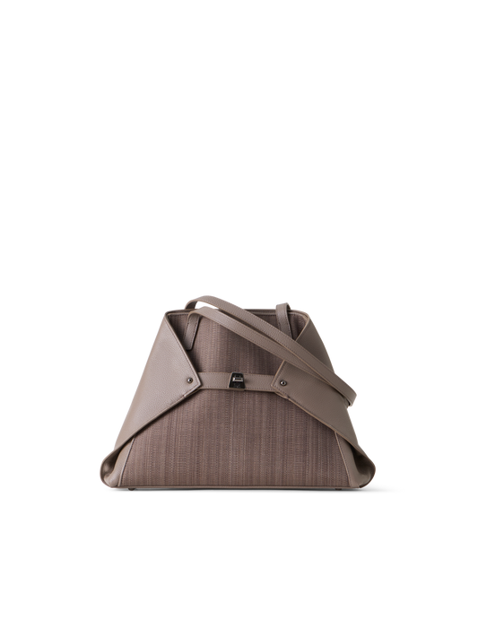 Designer Ai Small Shoulder Tote Bag - brown
