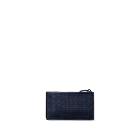 Zipped Card Holder in Horsehair and Leather