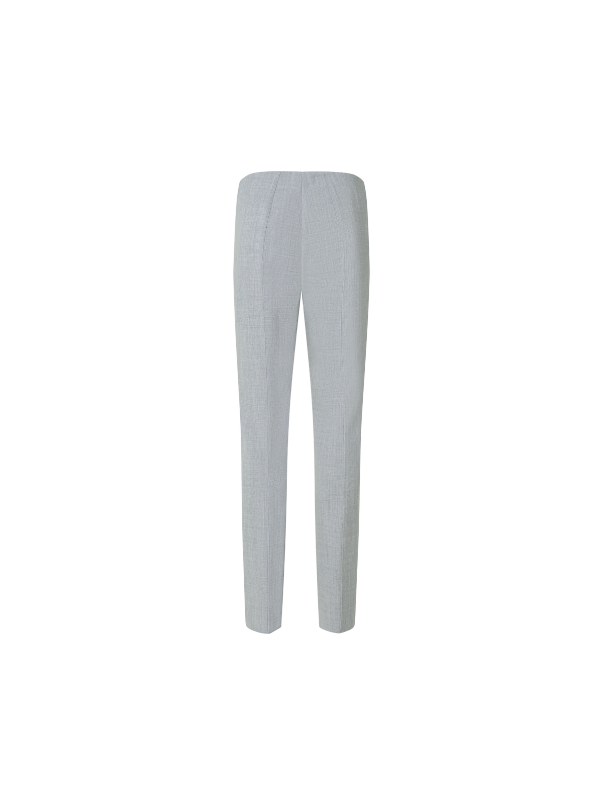 Designer Slim Wool Double-Face Pants - grey