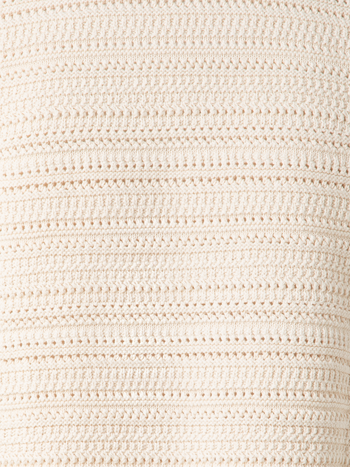 Designer Chunky Cotton Knit Top with Contrast Trim - neutral - multicolor - beige