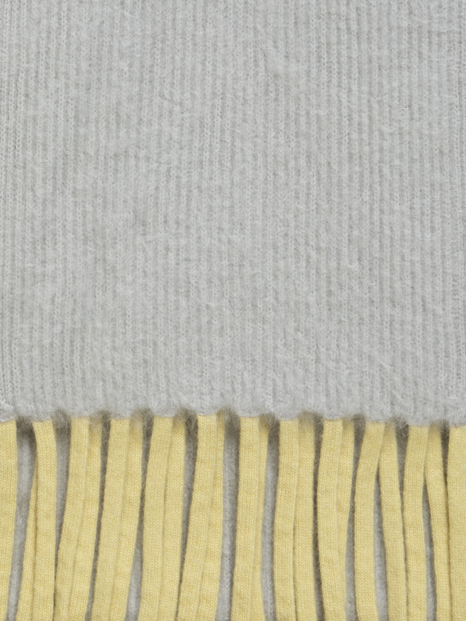 Designer Bi-Color Cloud Cashmere Scarf with Fringes - grey