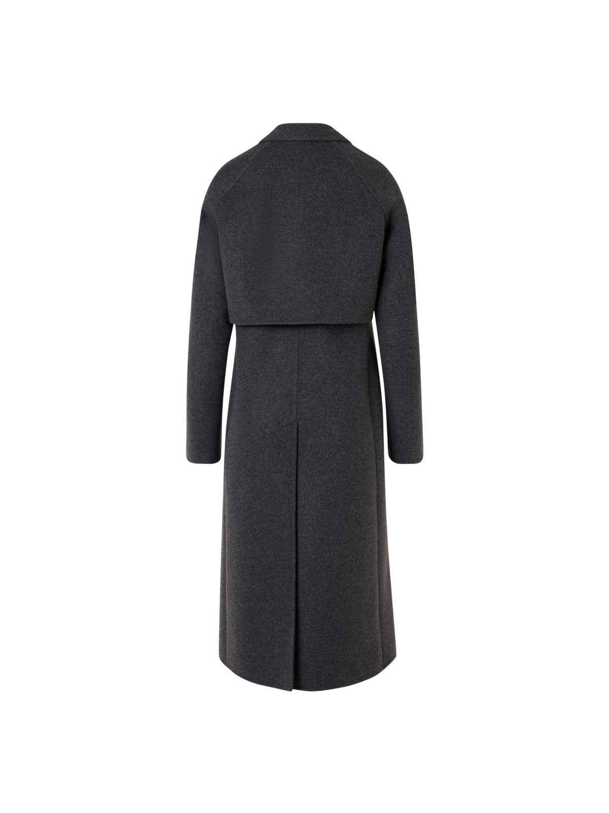 Designer Felted Wool Duo Coat with Detachable Bolero - grey