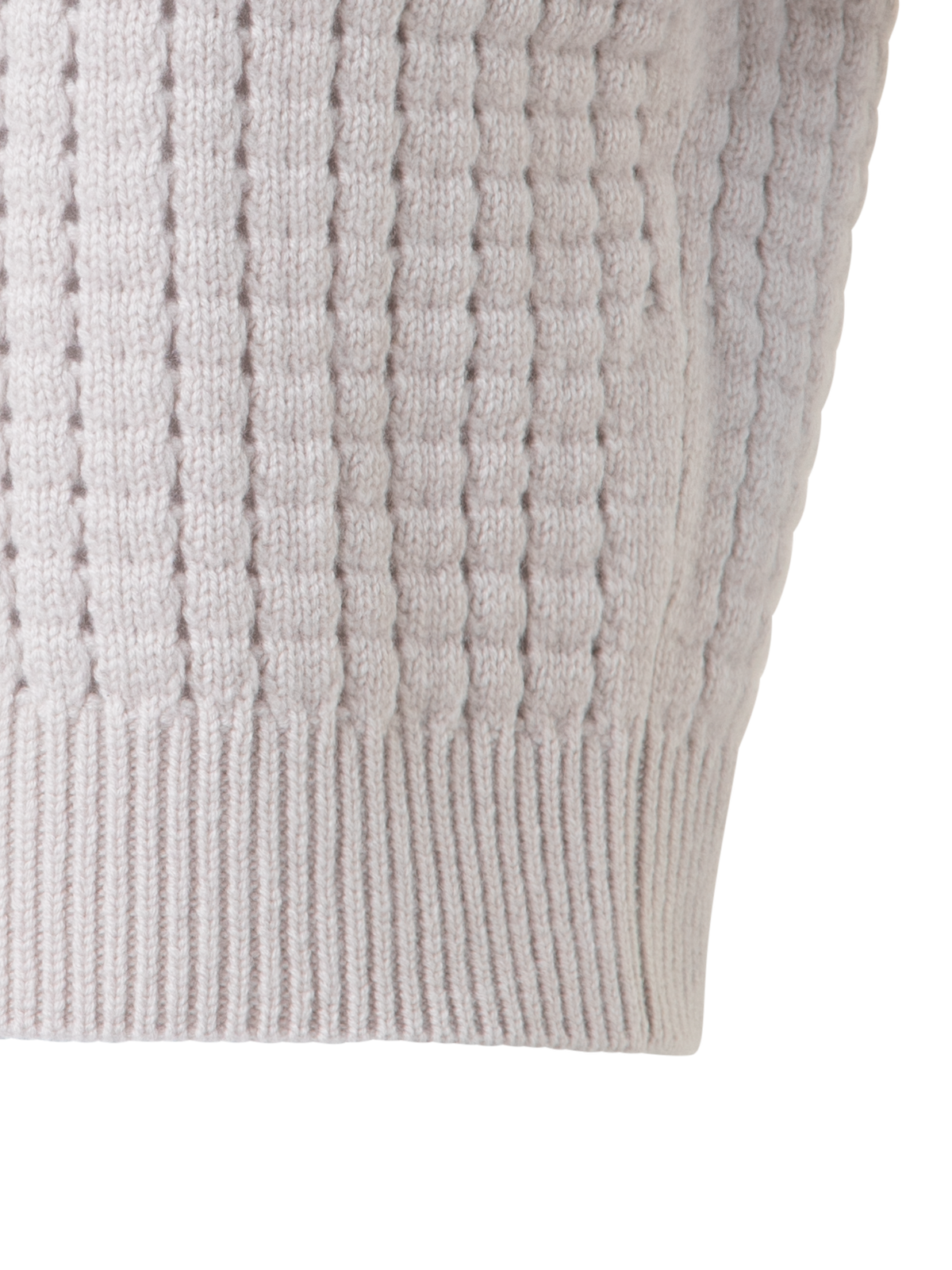 Designer Short Sleeve Cashmere Knit Cardigan - neutral - pastel - beige