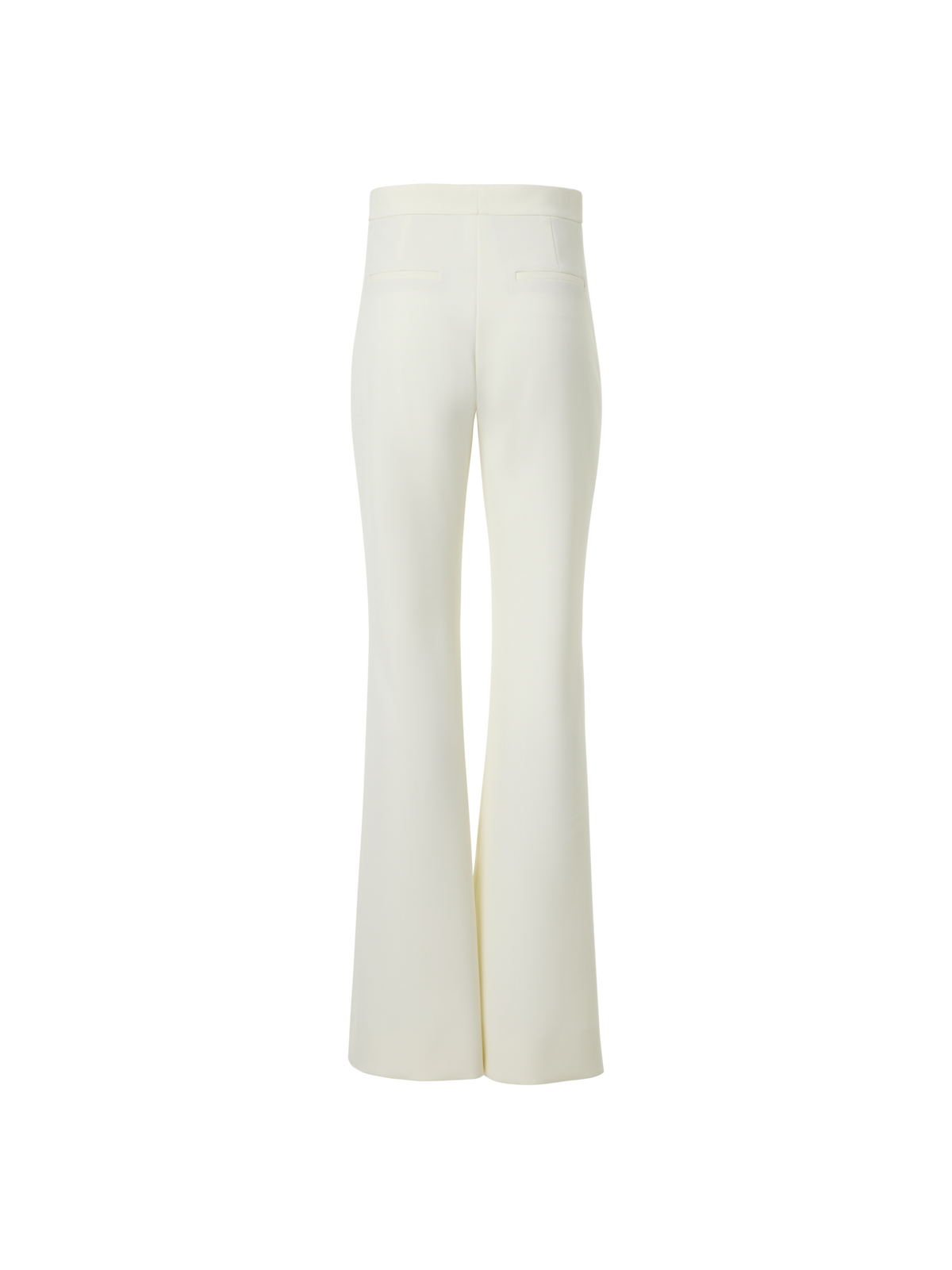 Designer Bootcut Pebble Crêpe Pants - ecru