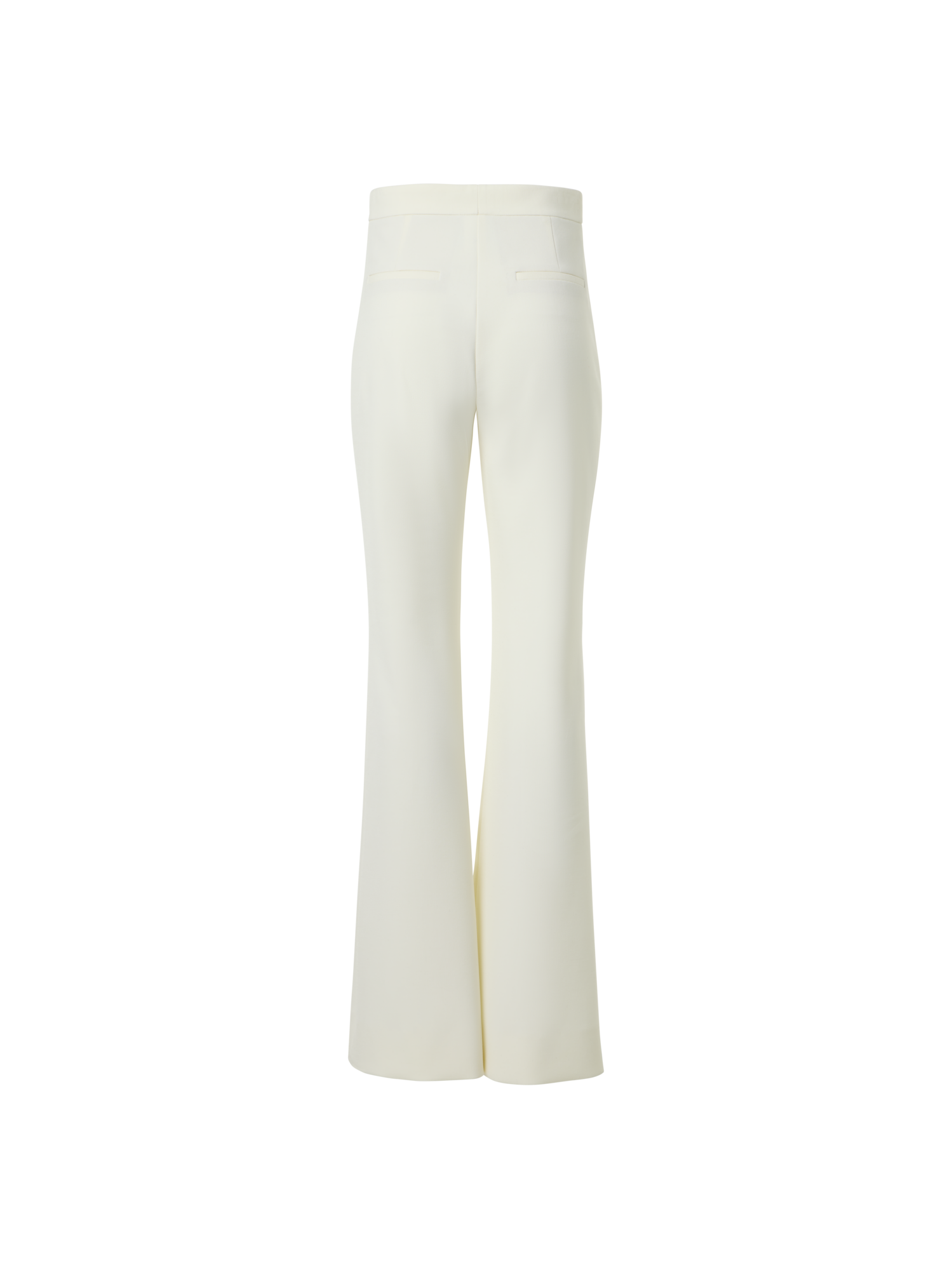 Designer Bootcut Pebble Crêpe Pants - ecru