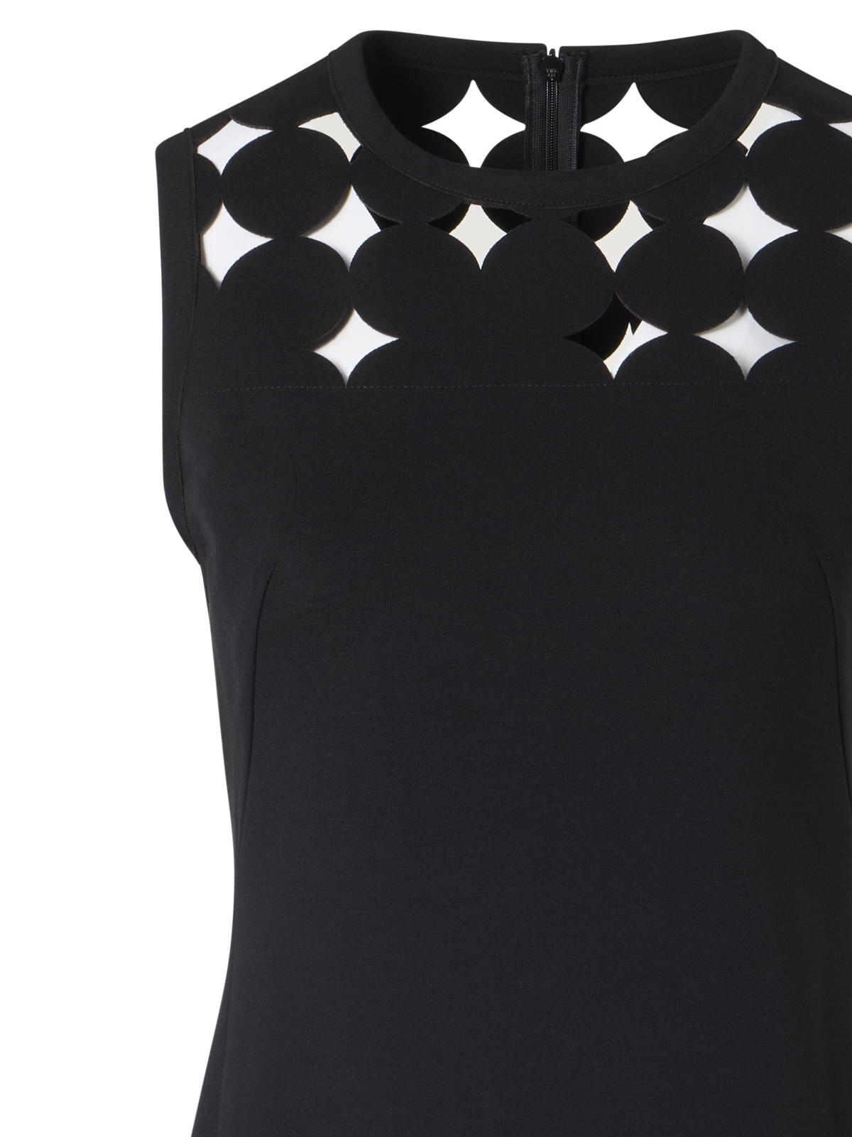 Designer Dropping Dot Cut-Out Jersey Dress - black