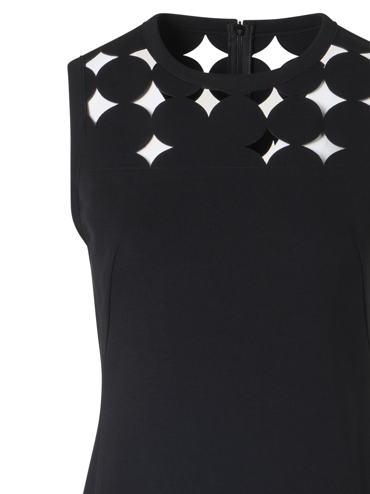 Designer Dropping Dot Cut-Out Jersey Dress - black