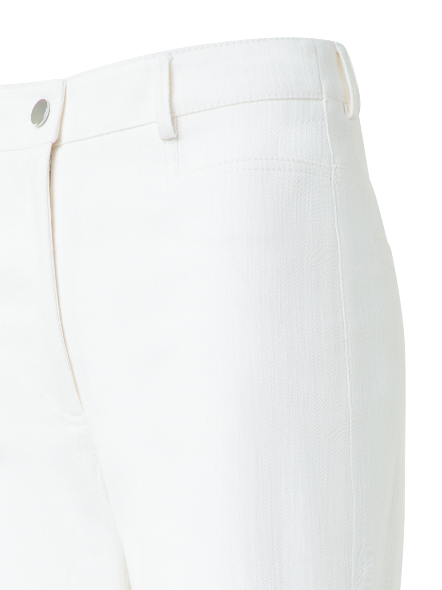 Designer Bootcut Cotton Denim Pants - neutral - ecru - white