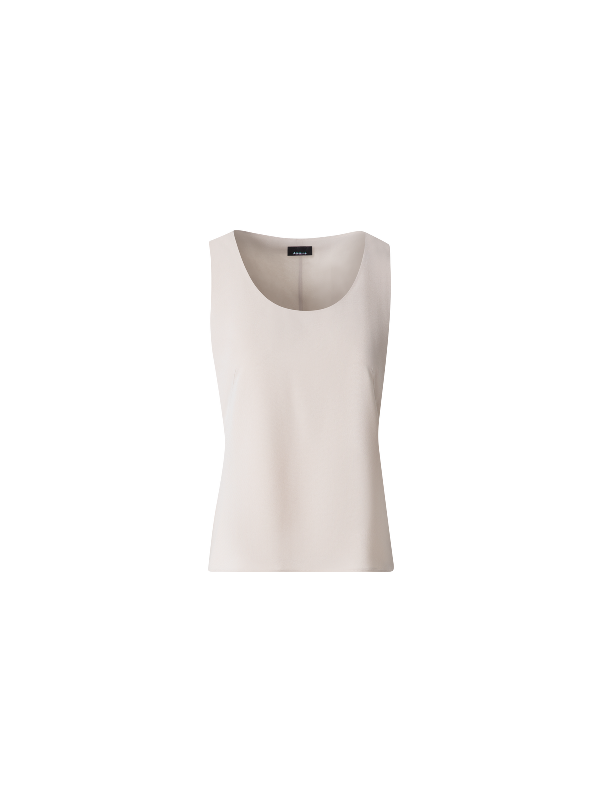 Designer Tank Top in Silk Georgette - neutral - pastel - beige