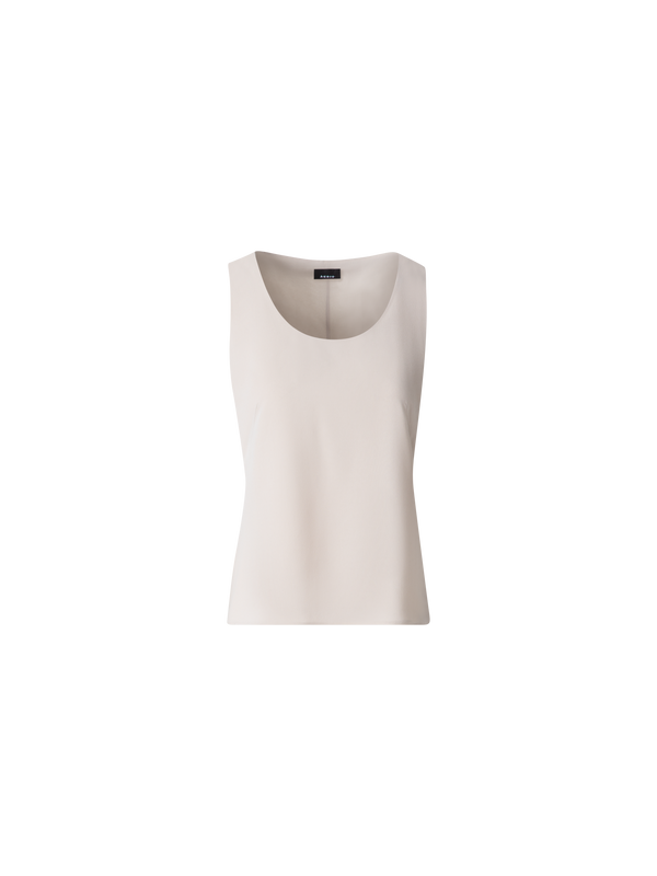 Designer Tank Top in Silk Georgette - neutral - pastel - beige