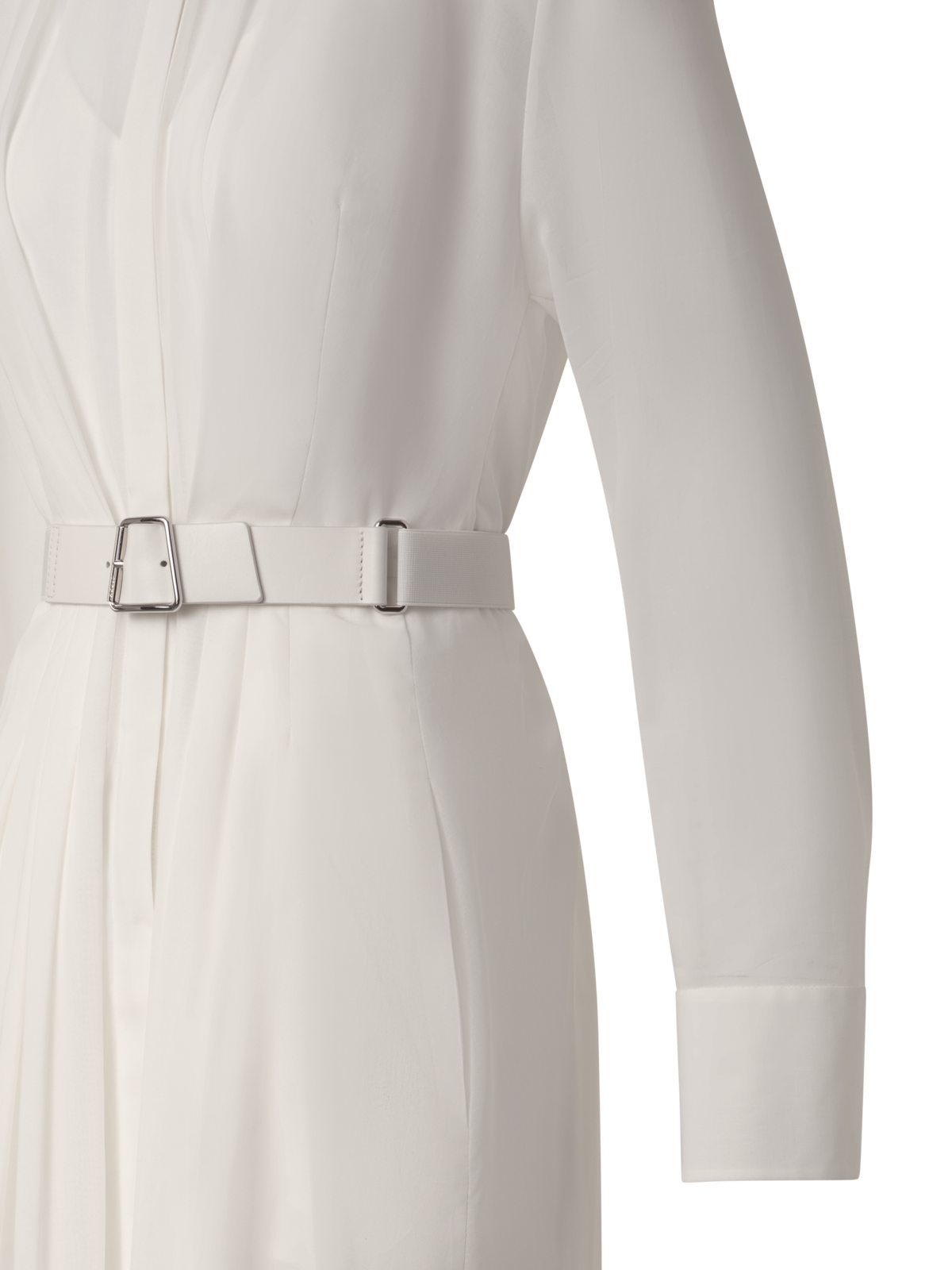 Belted Long Sleeve Shirt Dress in Cotton Voile Akris Inc. Belted Long Sleeve Shirt Dress in Cotton Voile Akris Inc.