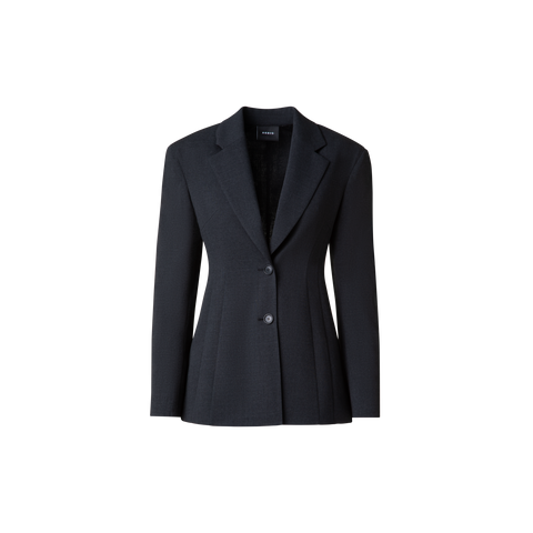 Single Breasted Blazer in Wool Double-Face