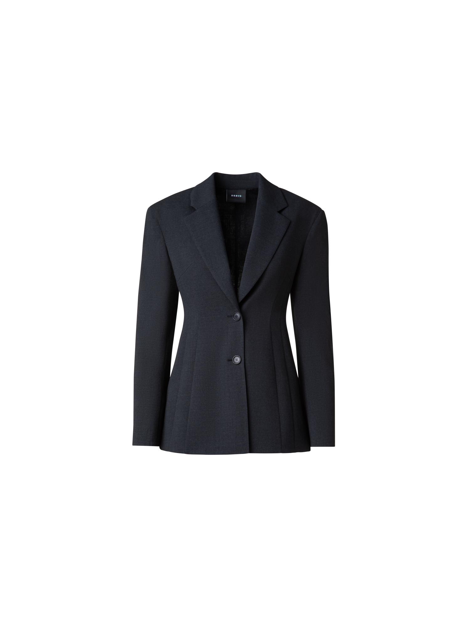 Designer Single Breasted Blazer in Wool Double-Face - grey