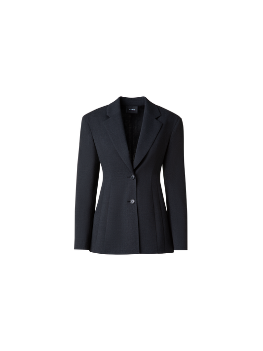 Designer Single Breasted Blazer in Wool Double-Face - grey