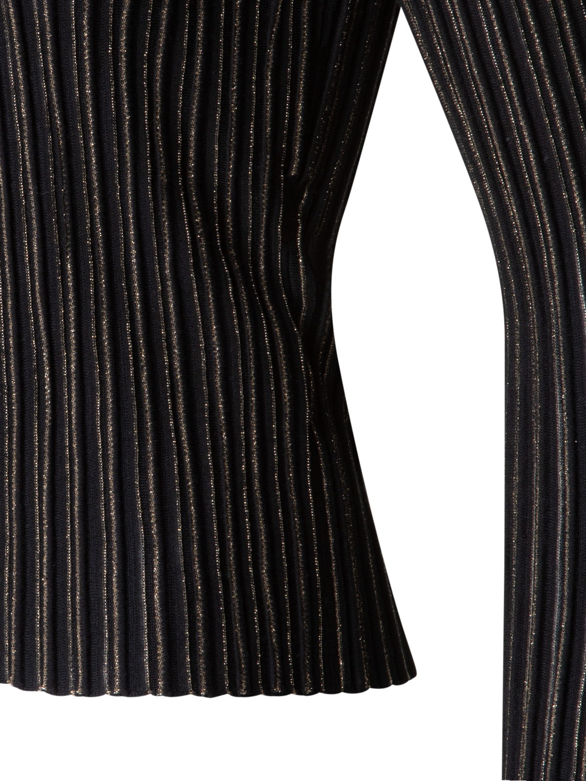 【新品タグ有】セオリーCrepeKnit Pattern Rib NSブラックS Wool Silk Rib and Lurex Striped Sweater – Akris Inc.