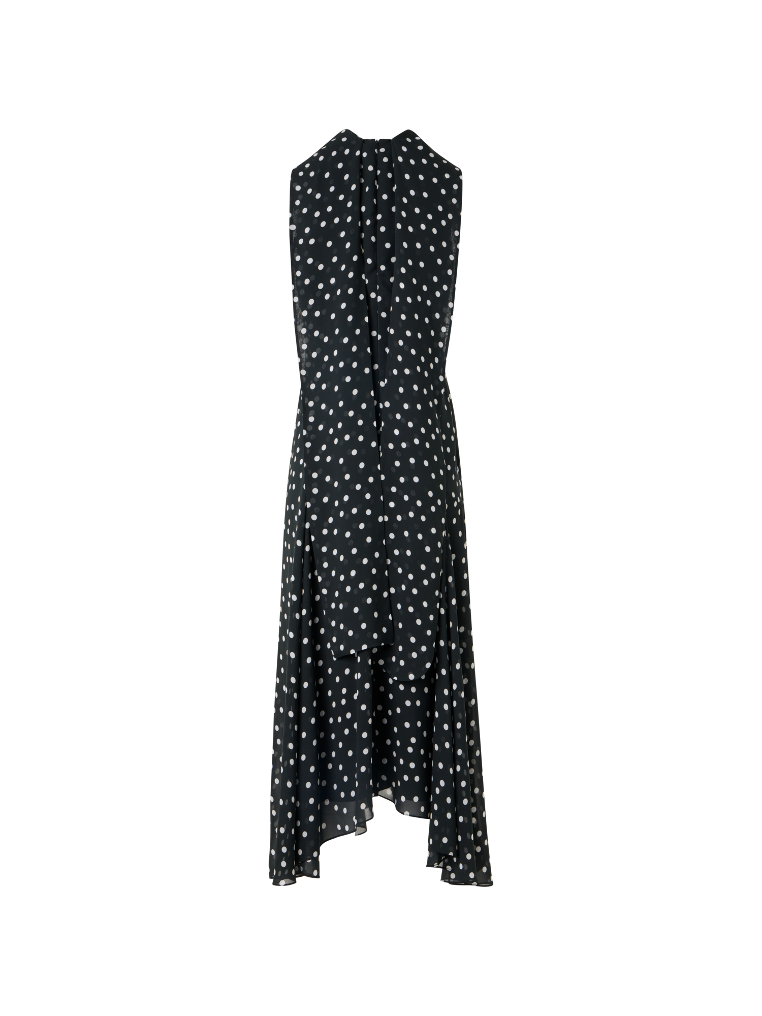 Designer Sleeveless Viscose Georgette Midi Dress - multicolor