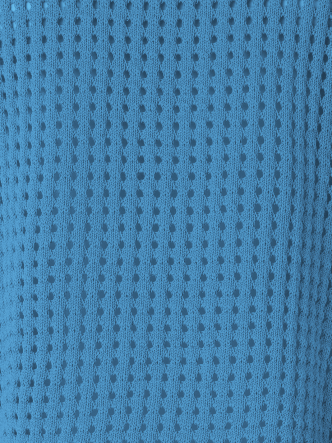 Designer Knit Sweater in Chunky Cotton Mesh - blue