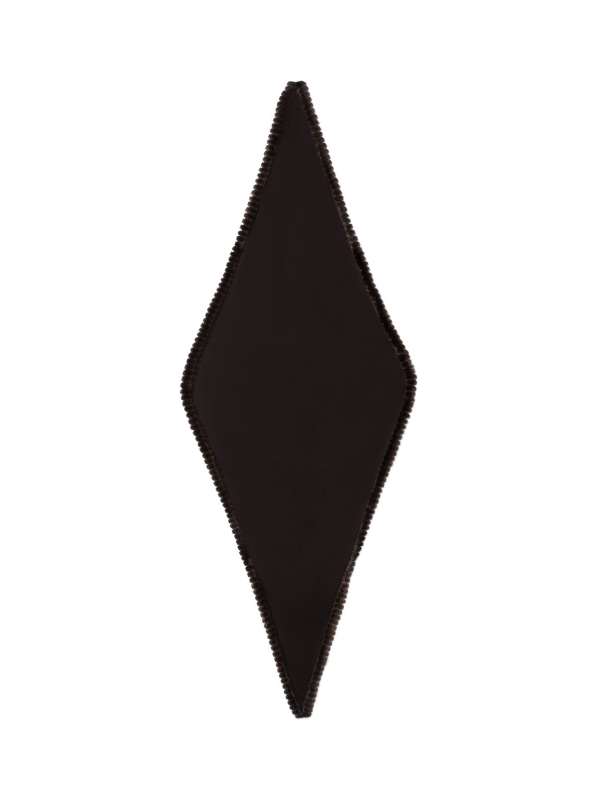 Designer Cashmere Silk Scarf with Mink Trim - brown
